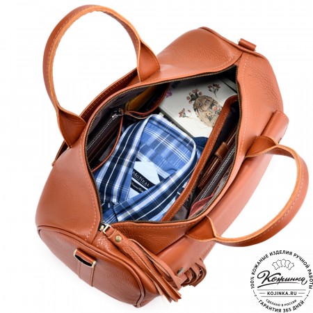 Женская кожаная сумка "Византия" (рыжая)